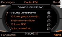 Volume-instellingen